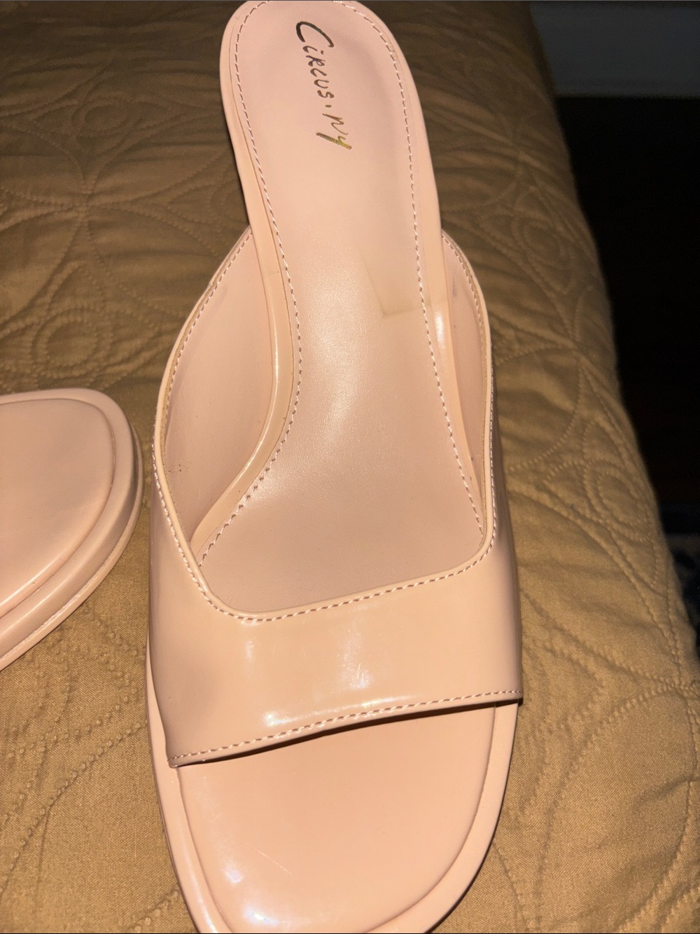 Circus by Sam Edelman Nude Patent Slide Mules